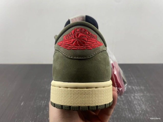 Cheap TBkick LOW SCOTT 1 SP OLIVE' TRAVIS X DM7866-002 AIR JORDAN OG 'BLACK 0724